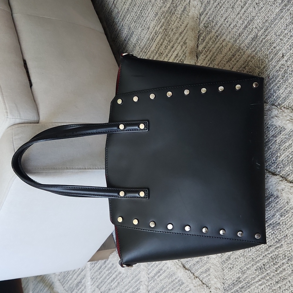 Black Studded Tote Bag